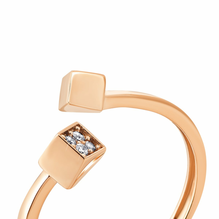 Золотое кольцо с фианитами. Артикул UG51/101/050