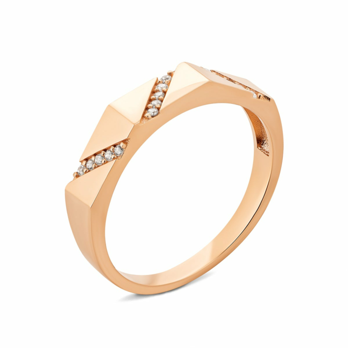 Золота каблучка з фіанітами. Артикул UG51/101/053