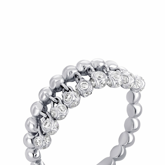 Золотое кольцо с фианитами. Артикул UG51/101/073/1