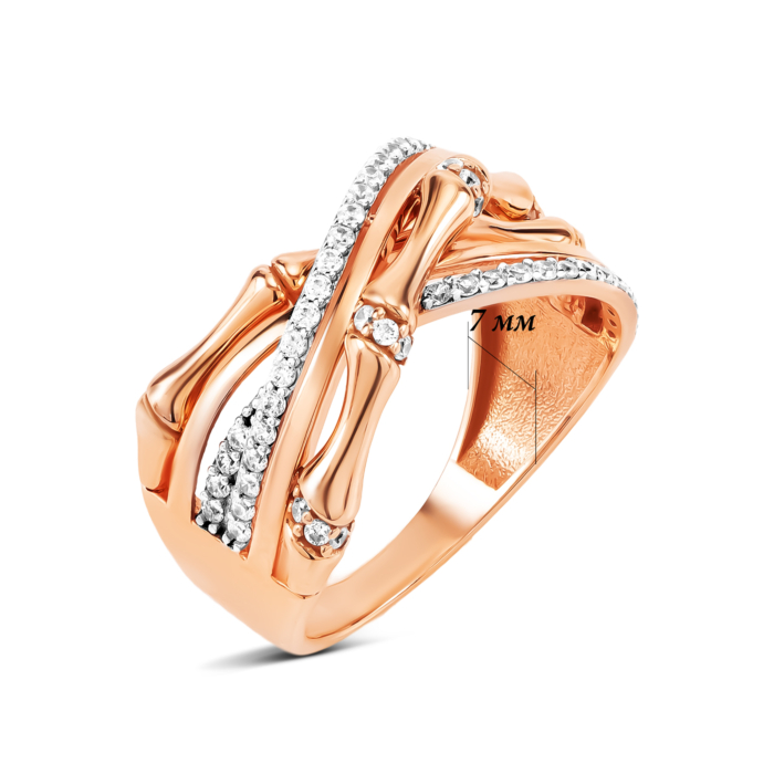 Золота каблучка з фіанітами. Артикул UG51/101/093кб