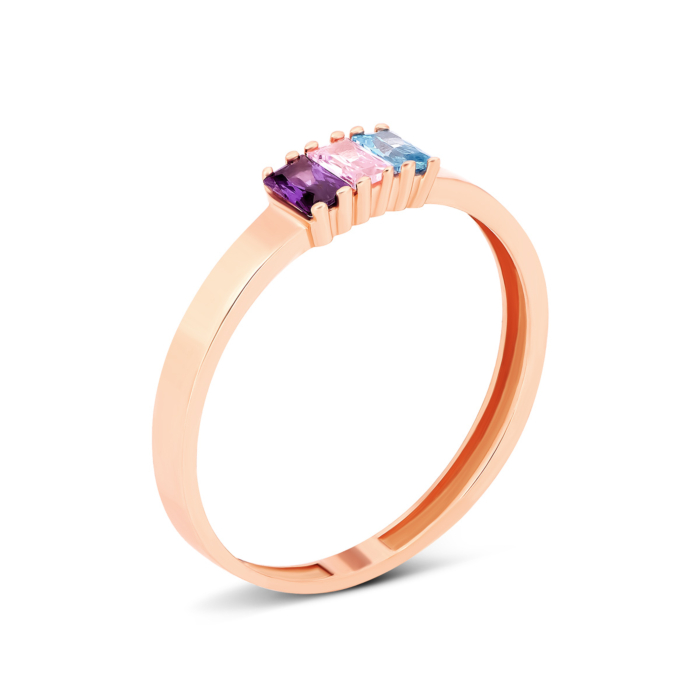 Золотое кольцо с фианитами.Артикул UG51/101/301