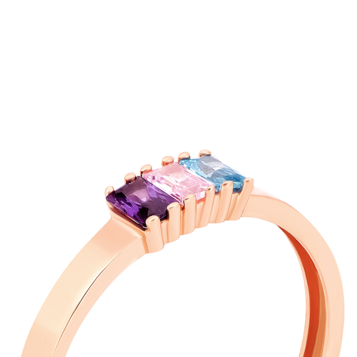 Золотое кольцо с фианитами.Артикул UG51/101/301