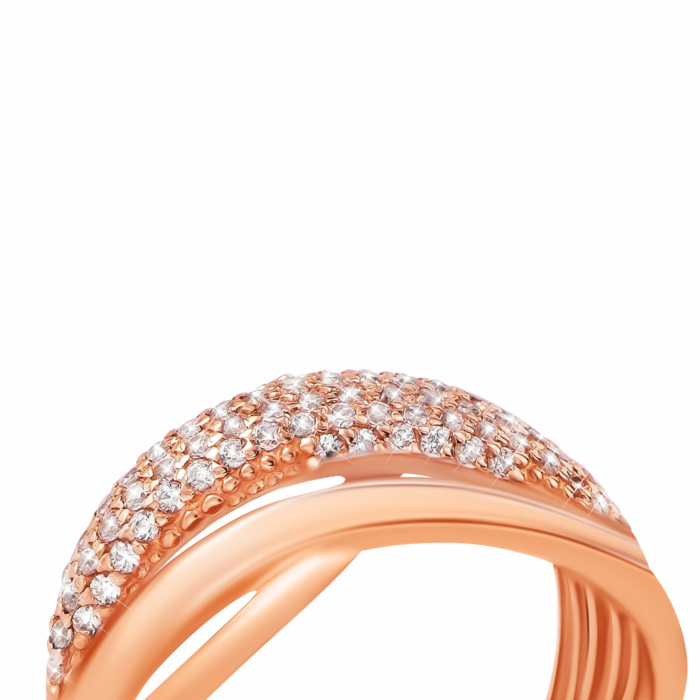 Золотое кольцо с фианитами.Артикул UG511/0026/00/01/01