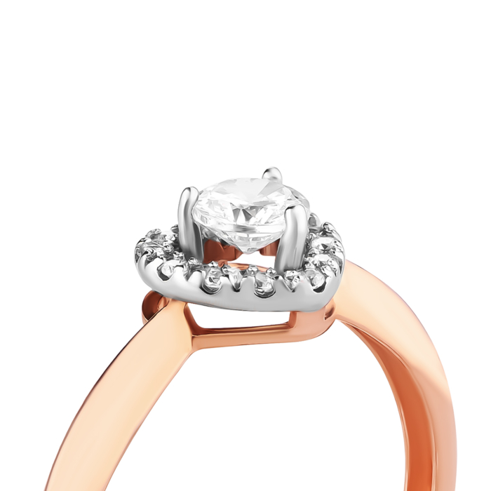 Золотое кольцо с фианитами.Артикул UG511/0027/01/01/12