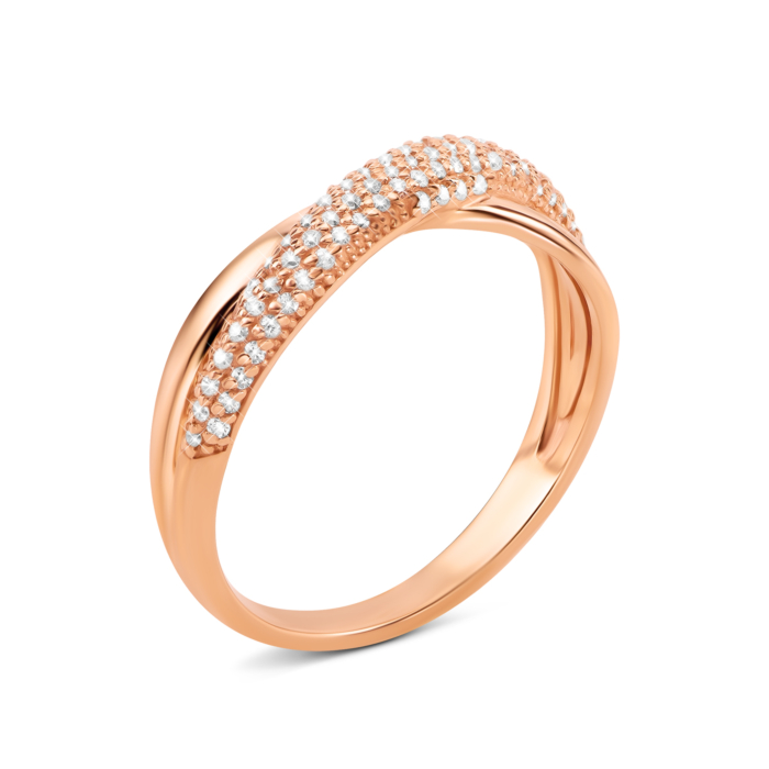 Золотое кольцо с фианитами.Артикул UG511/0059/00/01/01