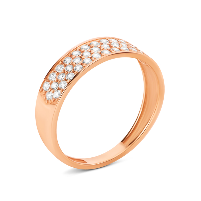 Золотое кольцо с фианитами.Артикул UG511/0159/00/01/01