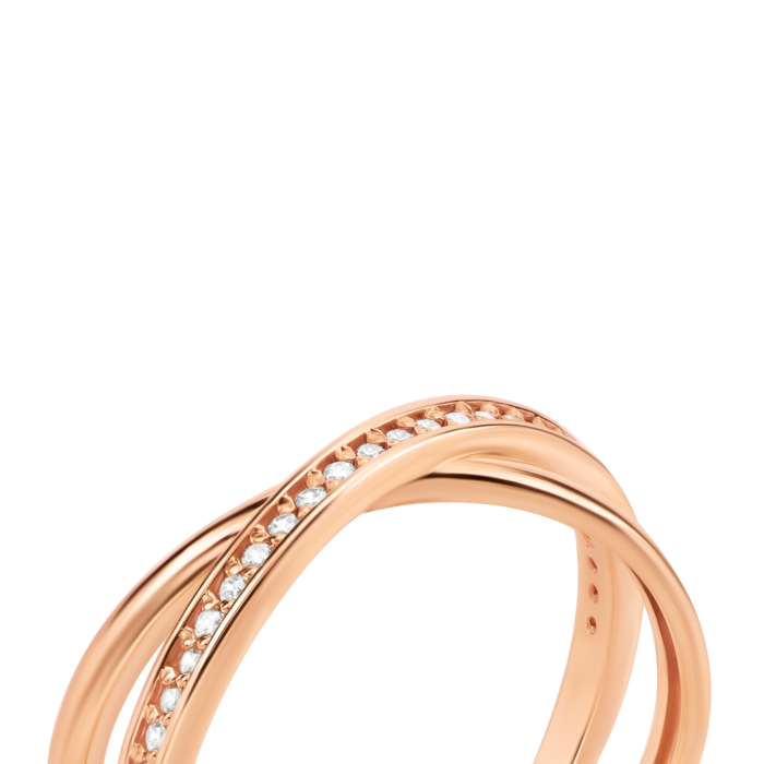 Золота каблучка з фіанітами.Артикул UG511/0167/00/01/01