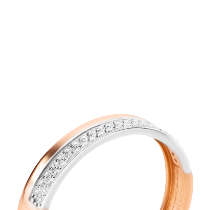 Золотое кольцо с фианитами.Артикул UG511/0184/01/01/01