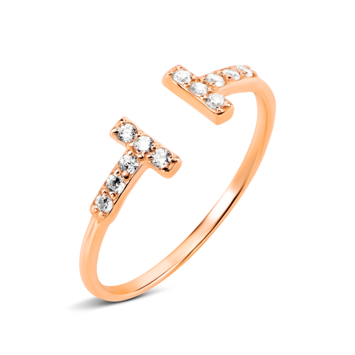 Золота каблучка з фіанітами. Артикул UG511/0395/00/01/01