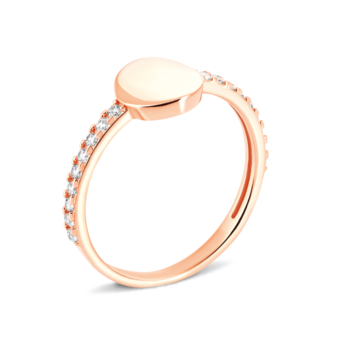 Золотое кольцо с фианитами. Артикул UG511002