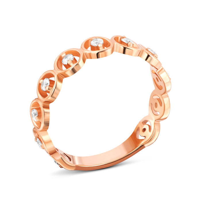 Золота каблучка з фіанітами.Артикул UG5110044/01/00/0065