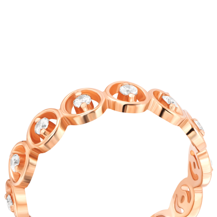 Золота каблучка з фіанітами.Артикул UG5110044/01/00/0065