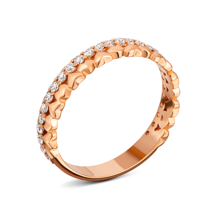 Золотое кольцо с фианитами.Артикул UG5110070/01/00/0101