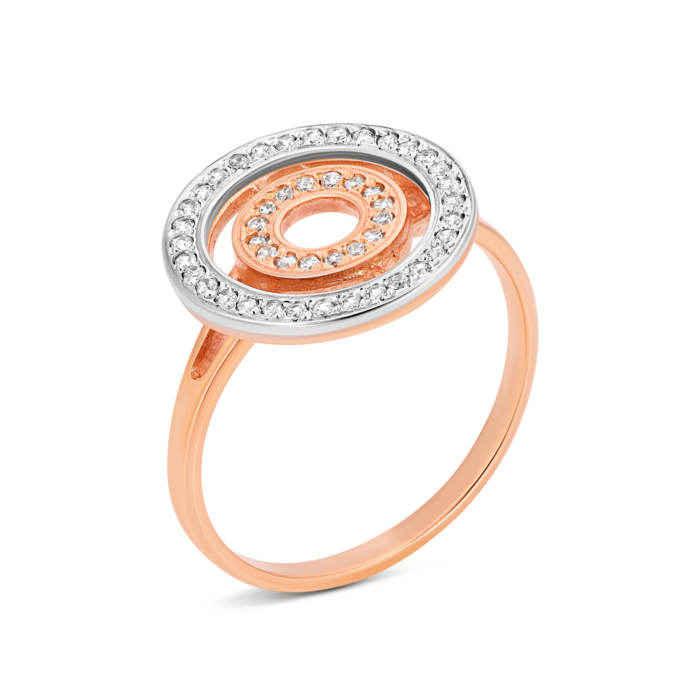 Золотое кольцо с фианитами.Артикул UG5110080/10/00/0113