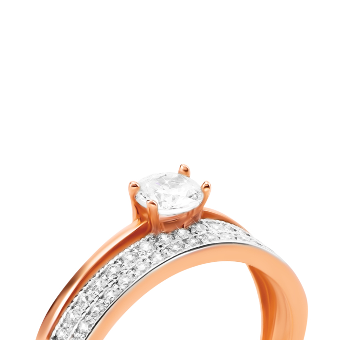 Золотое кольцо с фианитами.Артикул UG5110120/01/01/0168