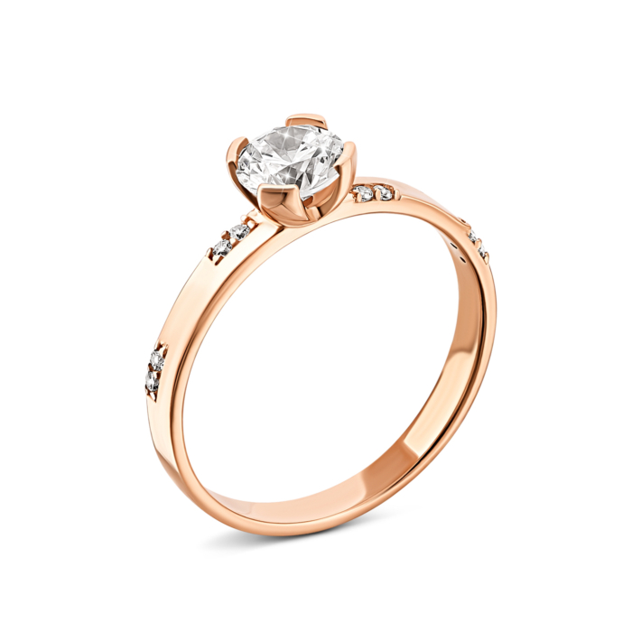 Золотое кольцо с фианитами.Артикул UG5110634410101