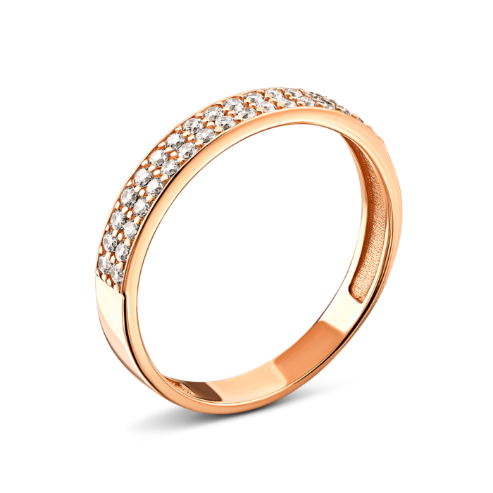 Золотое кольцо с фианитами.Артикул UG5110885910101