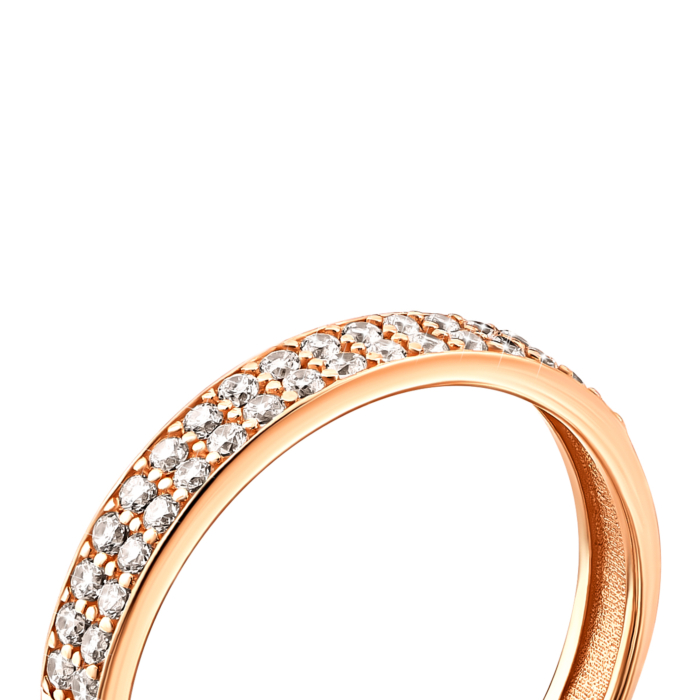 Золотое кольцо с фианитами.Артикул UG5110885910101