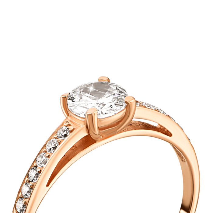 Золота каблучка з фіанітами.Артикул UG5111001