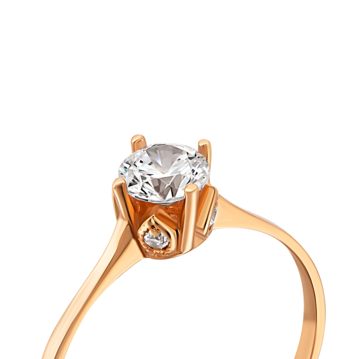 Золотое кольцо с фианитами.Артикул UG51111012601