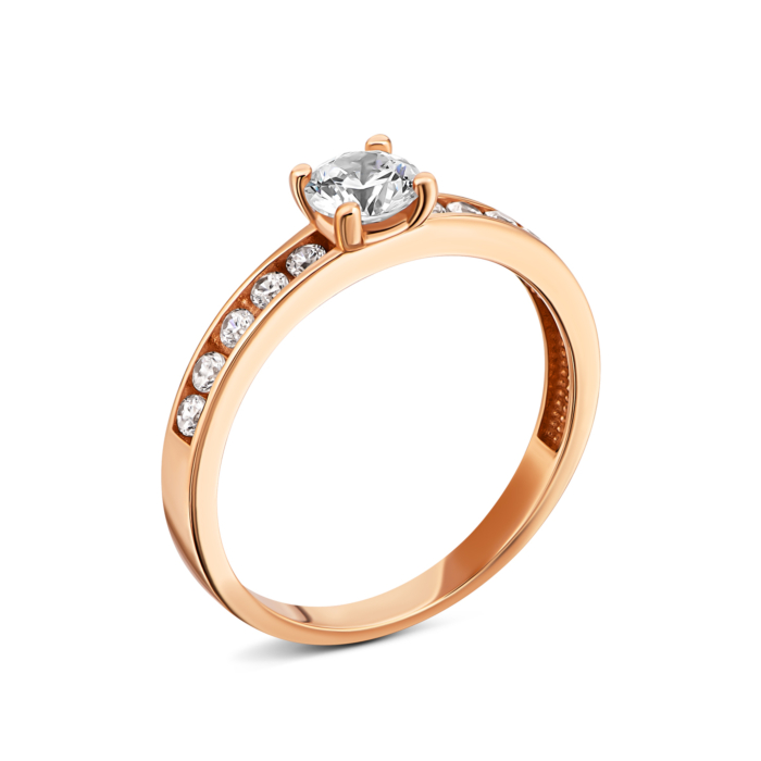 Золотое кольцо с фианитами.Артикул UG51111012901