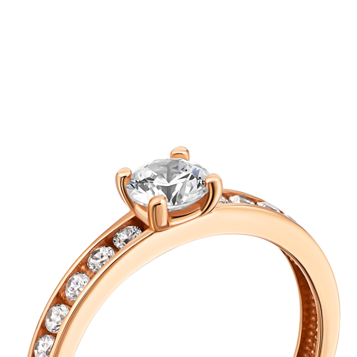 Золотое кольцо с фианитами.Артикул UG51111012901