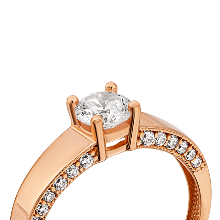 Золотое кольцо с фианитами.Артикул UG51111013201