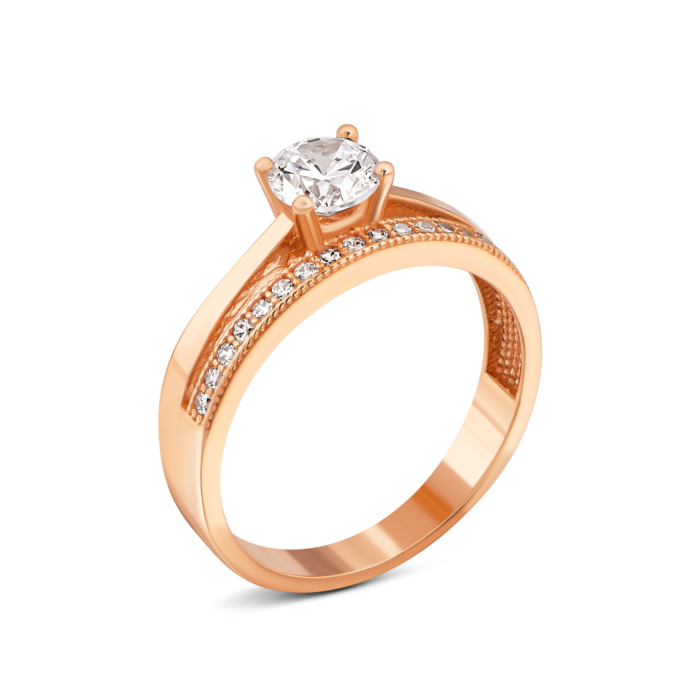 Золотое кольцо с фианитами.Артикул UG51111013601