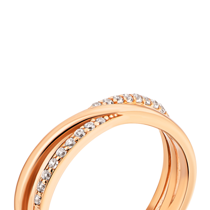 Золота каблучка з фіанітами.Артикул UG51111013701