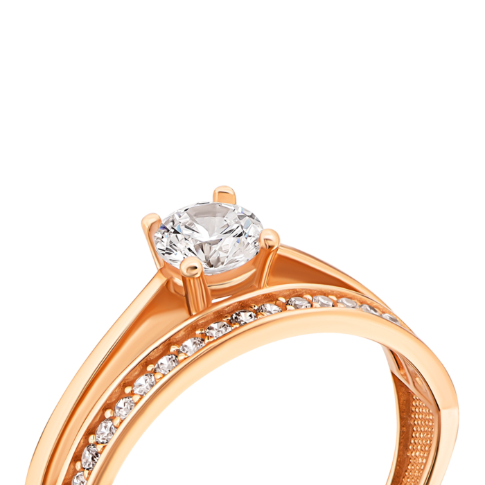 Золотое кольцо с фианитами.Артикул UG51111013901