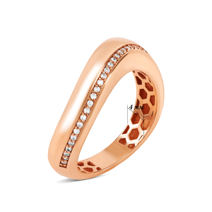 Золотое кольцо с фианитами. Артикул UG51111014801