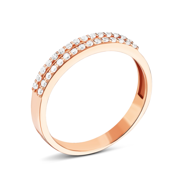 Золота каблучка з фіанітами.Артикул UG51111018501