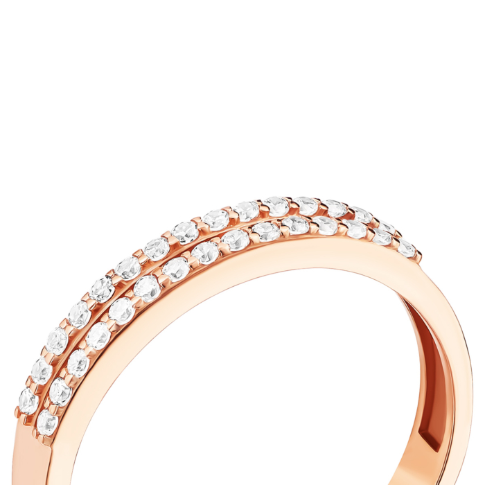 Золота каблучка з фіанітами.Артикул UG51111018501