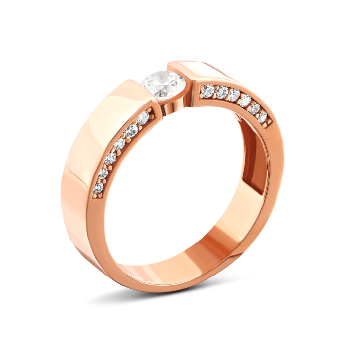 Золота каблучка з фіанітами.Артикул UG51111019101