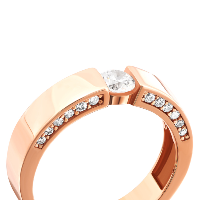 Золота каблучка з фіанітами.Артикул UG51111019101