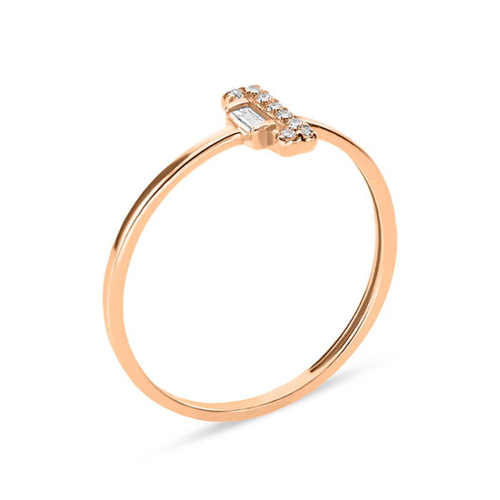Золота каблучка з фіанітами.Артикул UG51111020701