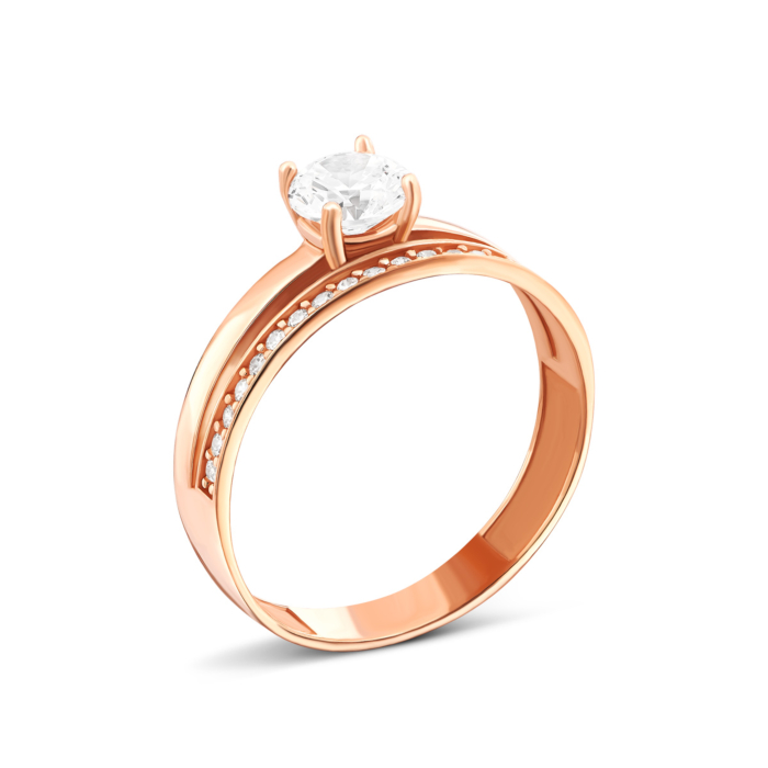 Золотое кольцо с фианитами.Артикул UG51111022501