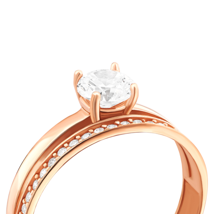 Золотое кольцо с фианитами.Артикул UG51111022501