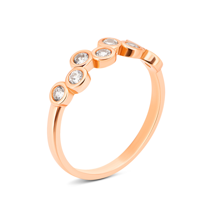 Золотое кольцо с фианитами.Артикул UG51111031201