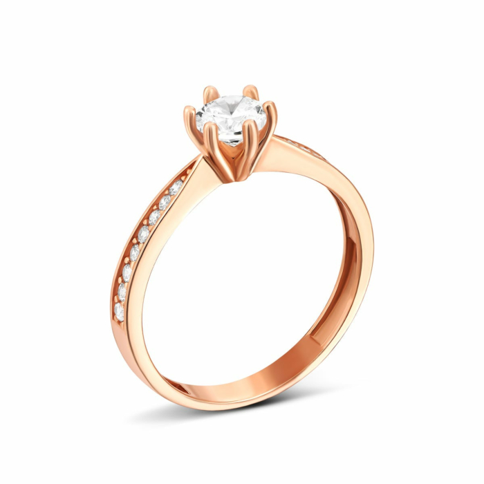 Золотое кольцо с фианитами. Артикул UG51111530101