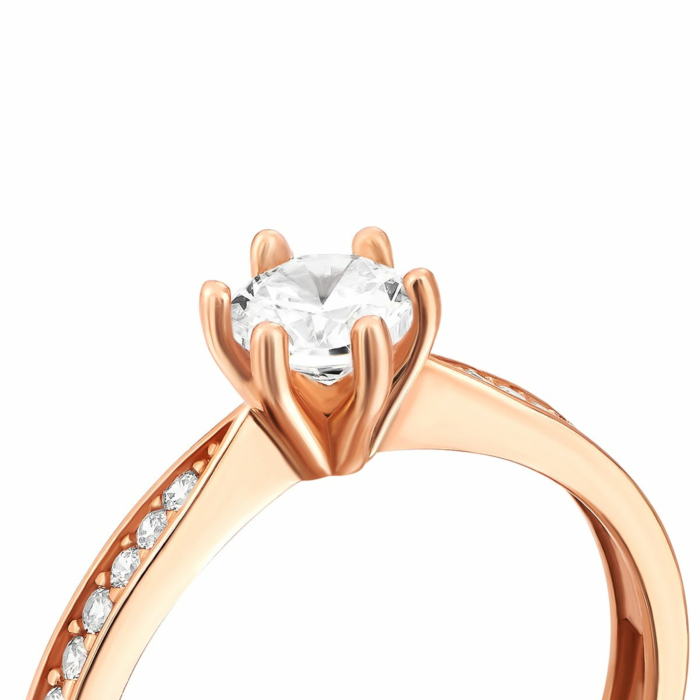 Золотое кольцо с фианитами. Артикул UG51111530101