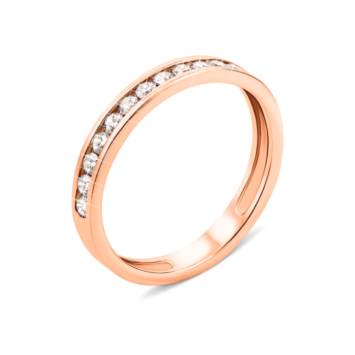 Золота каблучка з фіанітами (11905)