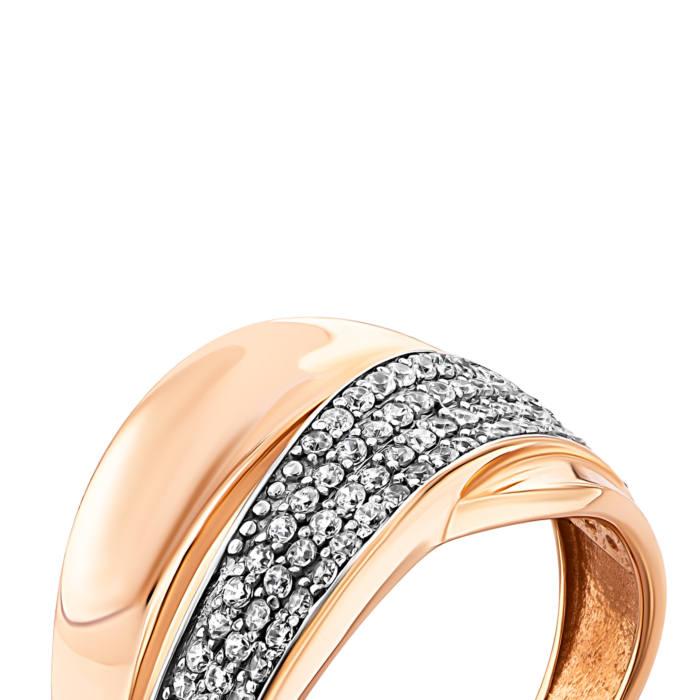 Золотое кольцо с фианитами.Артикул UG5119149210101