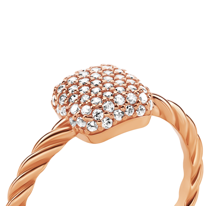 Золота каблучка з фіанітами.Артикул UG5119202810101