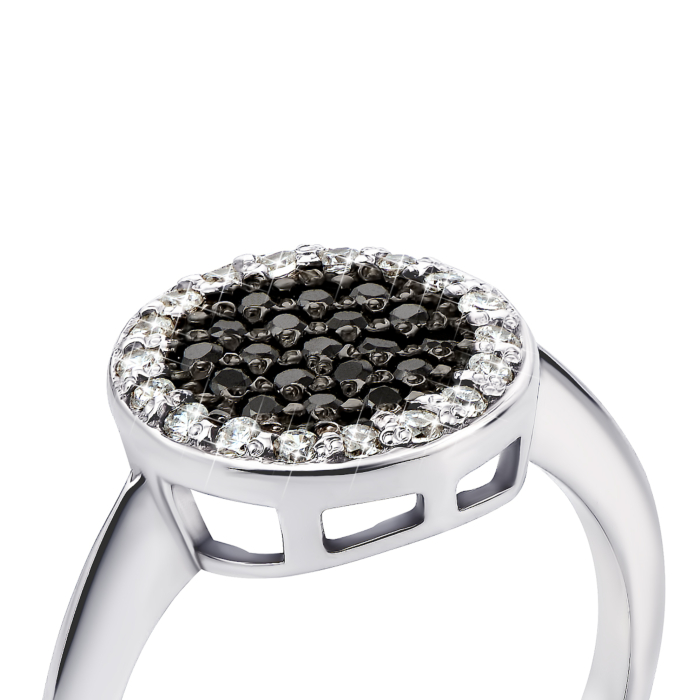 Золотое кольцо с фианитами (12017/02/1/146 (12017/б ч сп)