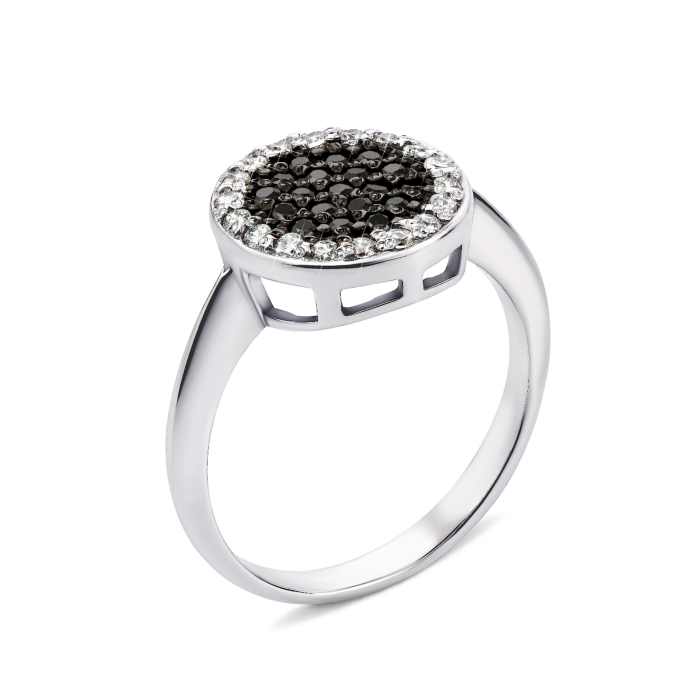 Золотое кольцо с фианитами (12017/02/1/146 (12017/б ч сп)