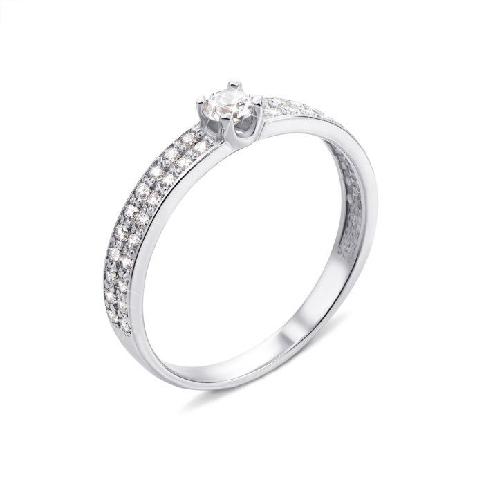 Золота каблучка з фіанітами (12248/02/1/140 (12248/б с)