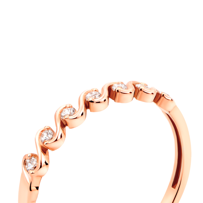 Золотое кольцо с фианитами (12710)