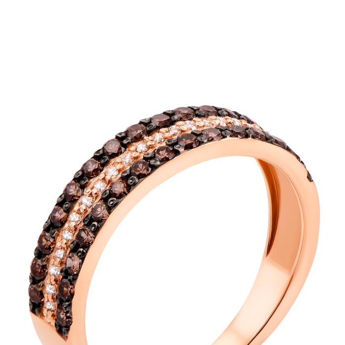 Золота каблучка з фіанітами (12977/01/1/866)