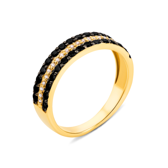 Золота каблучка з фіанітами (12977/03/1/126)